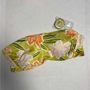 Shade & Shore Floral Swim Bottom - Green, Orange, Pink